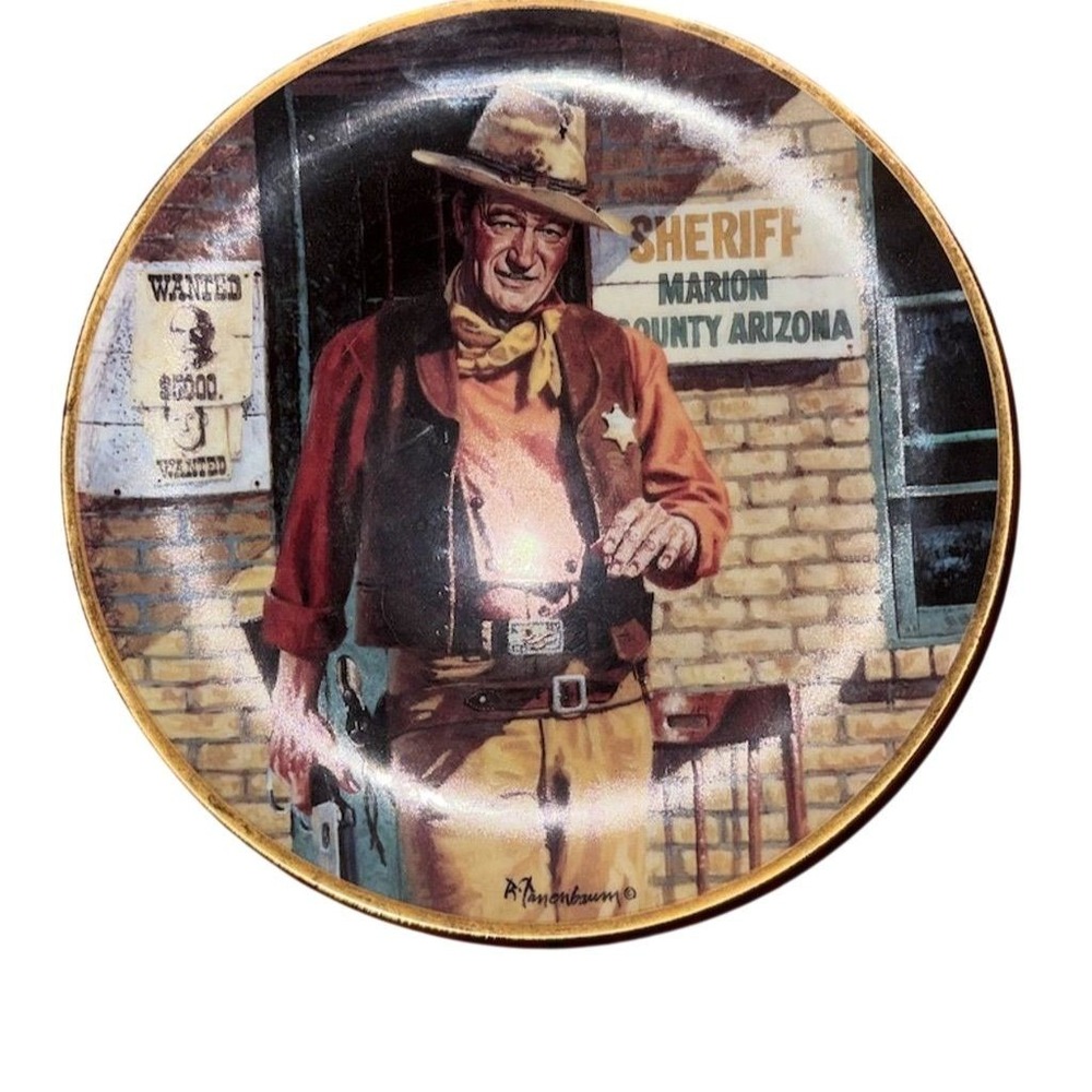 Franklin Mint‎ John Wayne "American Legend" Collector Plate Western Theme